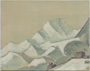 Himalaja pilvien takana, luonnos, 1933 tekijältä Nicholas Roerich