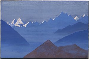 Sunset, "Kuluta" series, 1931 tekijältä Nicholas Roerich