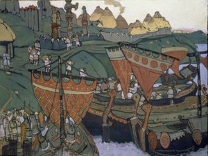 Slaavit Dneprillä, 1905 tekijältä Nicholas Roerich