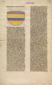 Brazen Sea, yksi kuudesta kuvitetusta lehdestä Postilla Litteralis..., n. 1360-1380. tekijältä Nicholas of Lyra