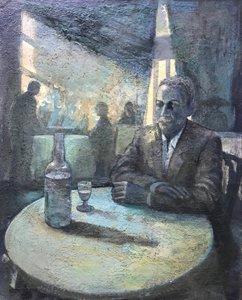 Palovesi, 2018-23 (öljy laudalle) tekijältä Nick Williams