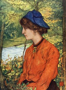 Norja: Norjalainen tyttö (väri litho)