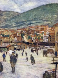 Norja: Bergen (väri litho)