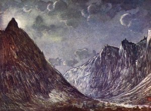 Norja: Romsdals Horn (väri litho) tekijältä Nico Jungman