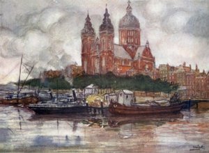 Pyhän Nikolauksen kirkko, Amsterdam (väri litho)