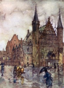 Binnenhof, Haag (väri litho)