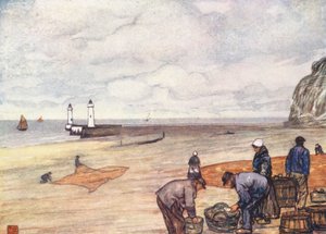 Kalastajat Fecampissa (värilitro)
