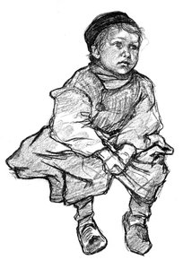 Seinällä, Vollendam, 1898.