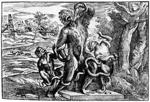 Karikatyyri Laocoon-ryhmästä, 1937
