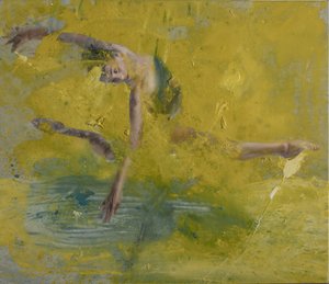Ballerina merellä, 2021 (öljy kankaalle) tekijältä Nicola Pucci