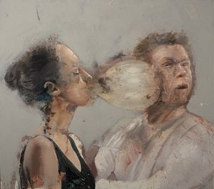 Bubble boxer girl II, 2022 (öljy kankaalle)