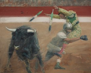 Corrida I, 2016 (öljy kankaalle) tekijältä Nicola Pucci