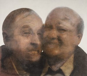 Kasvojen törmäys, 2004 (öljy kankaalle) tekijältä Nicola Pucci