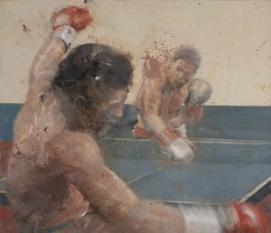 Ping pong, 2021 (öljy kankaalle) tekijältä Nicola Pucci