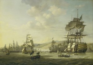 Englantilais-hollantilainen laivasto Algerinlahdella tukemassa uhkavaatimusta kristittyjen orjien vapauttamiseksi, 26. elokuuta 1816 Neljä jaksoa englantilais-hollantilaisen laivaston ollessa Algerinlahdella, 26.-27. elokuuta 1816 (sarjan nimi)