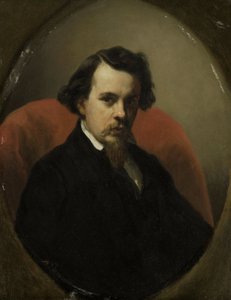 Taidemaalari Charles Henri Joseph Leickerin muotokuva tekijältä Nicolaas Pieneman (signed by artist)