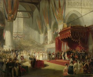 Kuningas Vilhelm II:n virkaanastujaiset Nieuwe Kerkissä Amsterdamissa 28. marraskuuta 1840