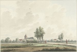Maisema kirkon horisontissa