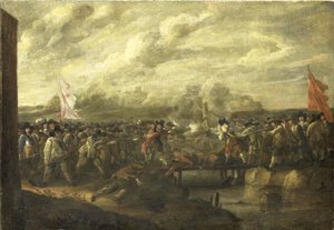 Jalkaväkijoukko kahdeksankymmenen vuoden sodassa tekijältä Nicolaas van Eyck (II) (attributed to)