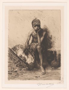 hedelmäkauppias tekijältä Nicolaas van der Waay (signed by artist)