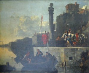 Italian satama tekijältä Nicolaes Berchem