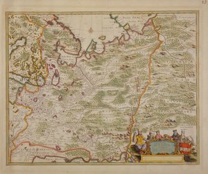 Venäjän ja Itä-Euroopan kartta Pienestä Atlasista, 1745