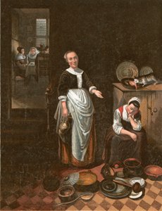 Tyhjä palvelija tekijältä Nicolaes Maes