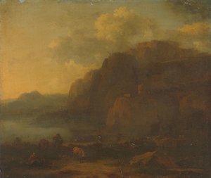 Italian maisema tekijältä Nicolaes Pietersz Berchem