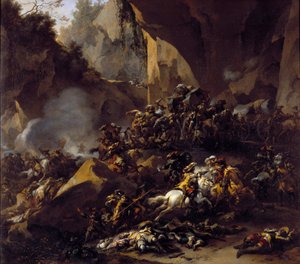 Ryöstöt hyökkäsivät matkustajien kimppuun tekijältä Nicolaes Pietersz Berchem