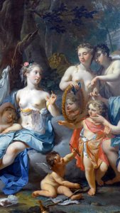 Nukkuva rakkaus: yksityiskohta. 1700-luku (öljy kankaalle)