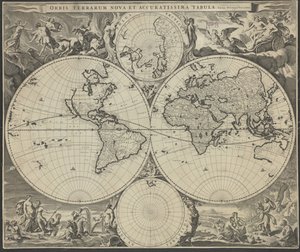 Uusi ja tarkin maailmankartta, noin 1690