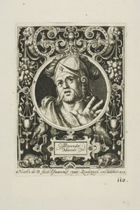 Aleksanteri Suuri, levy kaksi teoksesta The Nine Worthies (Yhdeksän kunniakasta). tekijältä Nicolaes de Bruyn
