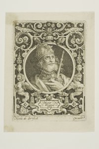 Troijan Hektor, levy yksi teoksesta The Nine Worthies (Yhdeksän kunniakasta). tekijältä Nicolaes de Bruyn