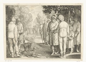 Josep és venut pels seus germans als comerciants del pou Story of Joseph (títol de la sèrie) acabat tekijältä Nicolaes de Bruyn