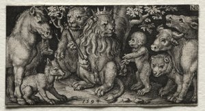 Petojen kuningas, 1594. tekijältä Nicolaes de Bruyn