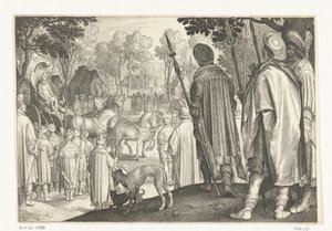Joosefin voittokulkue faraon vaunuissa Joosefin tarina (sarjan nimi) tekijältä Nicolaes de Bruyn