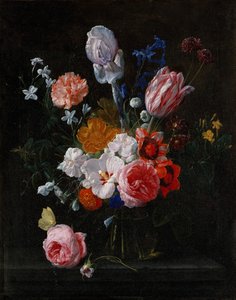 Kukkakimppu kristallimaljakossa, 1662.