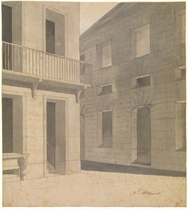 Escena de carrer antiga. Presumiblement un treball preparatori per a Terentsbildet amb l