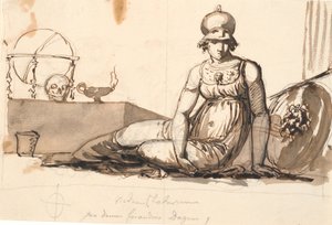Makaava Athena. Tieteiden allegoria tekijältä Nicolai Abildgaard