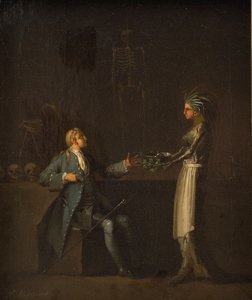 Lääkärin vaimo paljastaa miehensä aikomuksen anatomisoida Niels Klim tekijältä Nicolai Abildgaard