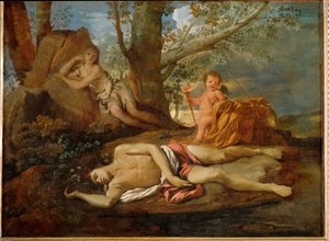Kaiku ja Narkissos ... tekijältä Nicolas (attr.to) Poussin