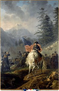 Napoleon Bonaparte ylitti Col de Saint Bernardin - Nicolas-Antoine Taunayn öljymaalaus