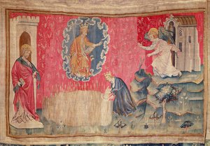 Valittujen sato, Angersin Apocalypse Tapestry, 1373-87 (kuvakudos) tekijältä Nicolas Bataille