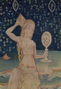 Babylonin huora, numero 64 Angersin maailmanlopusta, 1373-1387, kuvakudos yksityiskohta vuodelta 181983.
