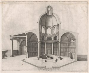 Rooman loiston peili: Lateraanien sisustus, 1500-luku, 1500-luku. tekijältä Nicolas Beatrizet