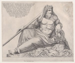 Mirror of Roman Magnificence: The Ocean God, 1560., 1560. finlandès tekijältä Nicolas Beatrizet