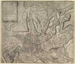 Rooman loiston peili: Näkymä Roomaan lännestä, 1557. tekijältä Nicolas Beatrizet