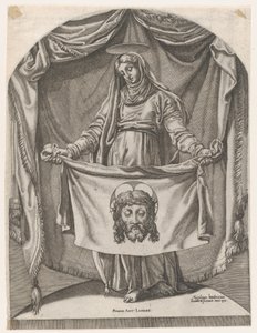 St. Veronica ja Sudarium, Michelangelon jälkeen, 1540-66, 1540-66. tekijältä Nicolas Beatrizet