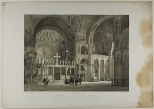 Venetsia: Markuksen toinen sisäkuva, levy kuusitoista teoksesta Italie Monumentale et Pittoresque.