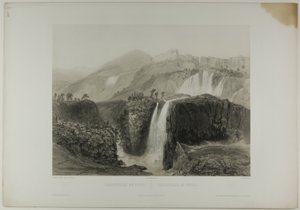 Tivolin vesiputoukset, laatta kahdeksantoista teoksesta Italie Monumentale et Pittoresque